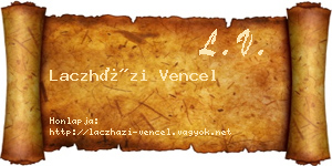 Laczházi Vencel névjegykártya